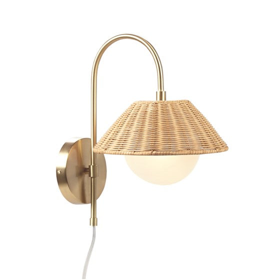 Laguna Rattan Weave Shade Wall Sconce