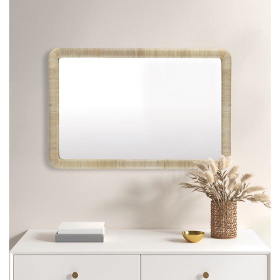 Nova Natural Rattan Rectangle Wall Mirror