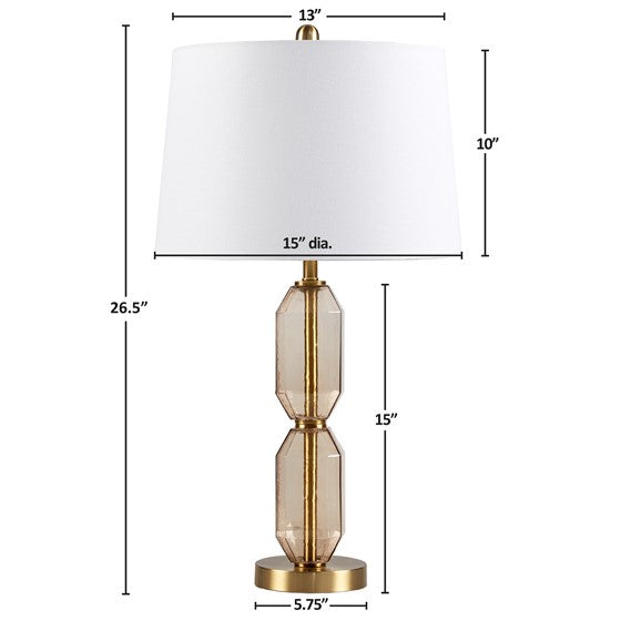 Zirconia Faceted Glass Table Lamp