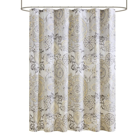 Isla Printed Cotton Shower Curtain