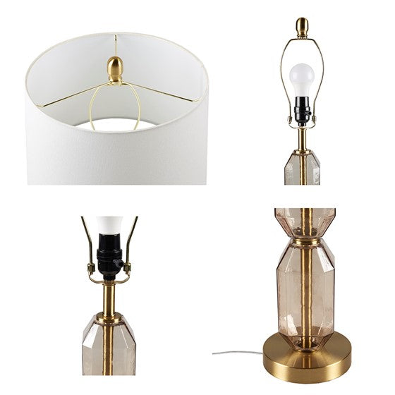 Zirconia Faceted Glass Table Lamp