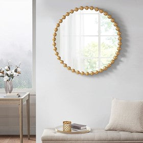 Marlowe Beaded Round Wall Mirror