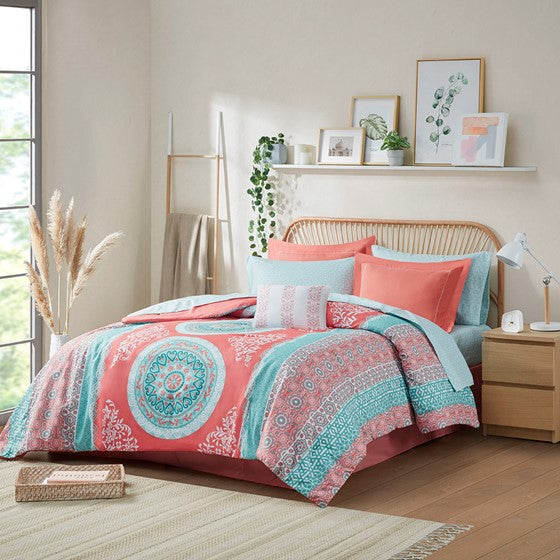 Loretta Boho Comforter Set with Bed Sheets