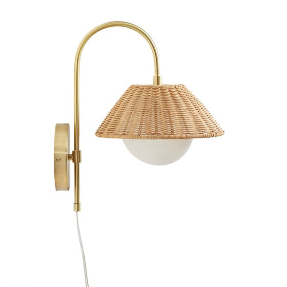 Laguna Rattan Weave Shade Wall Sconce