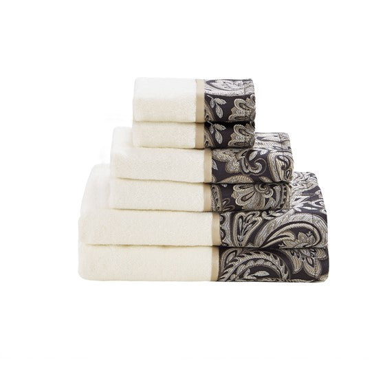 Aubrey 6 Piece Jacquard Towel Set