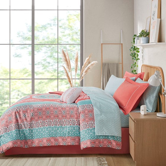 Loretta Boho Comforter Set with Bed Sheets