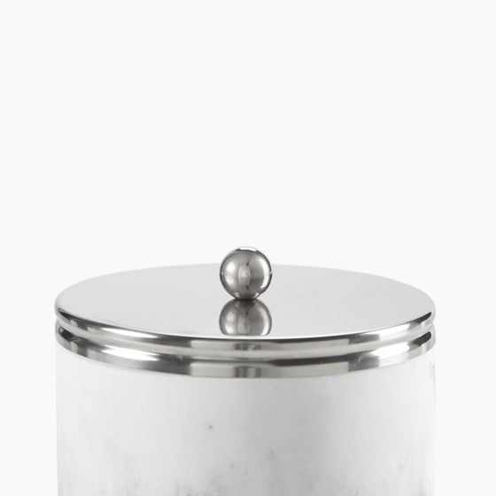 Corsica Silver Marbled Resin Jar