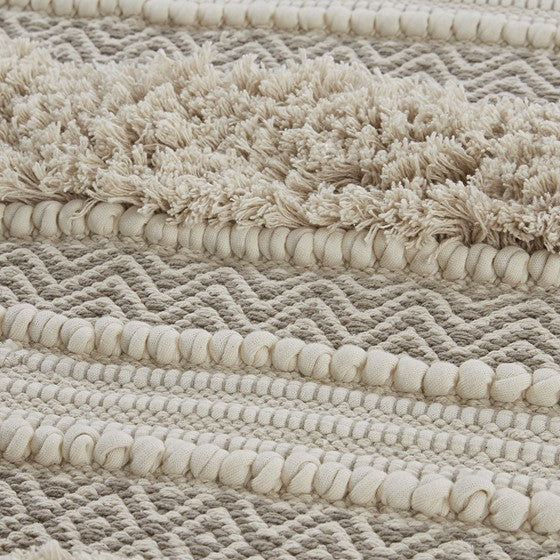 Asher Woven Texture Stripe Bath Rug