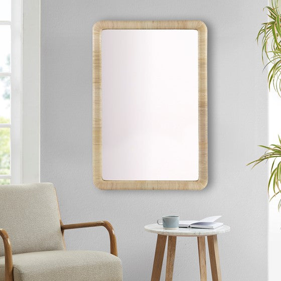 Nova Natural Rattan Rectangle Wall Mirror