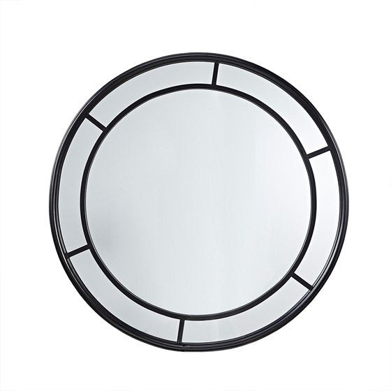 Katonah Black Round Wall Mirror 36"