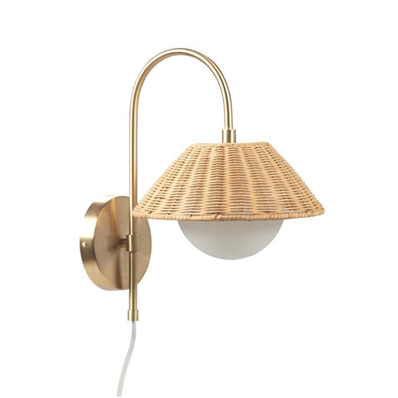 Laguna Rattan Weave Shade Wall Sconce