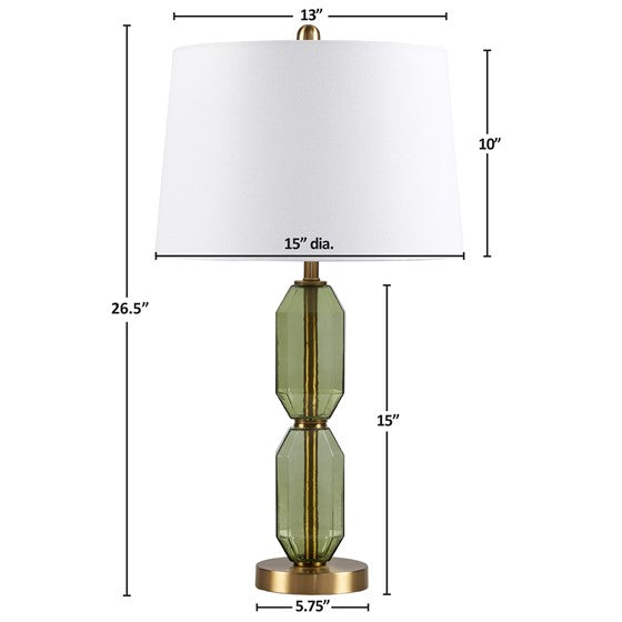 Zirconia Faceted Glass Table Lamp