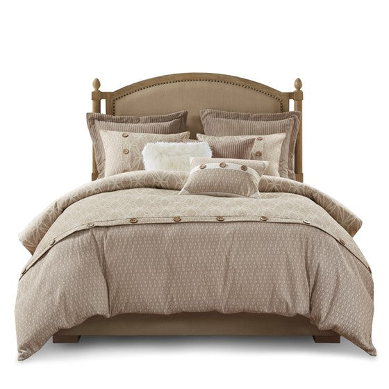 Grace Geometric Oversized Jacquard Comforter Set