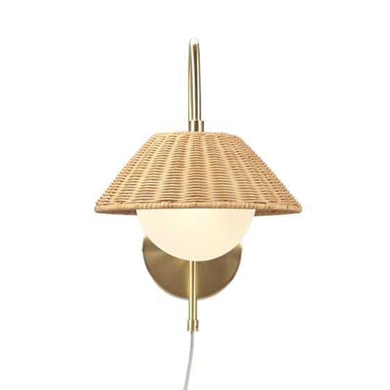 Laguna Rattan Weave Shade Wall Sconce