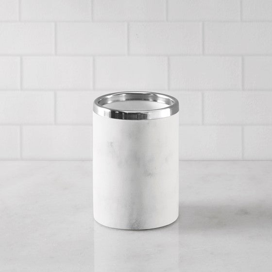 Corsica Silver Marbled Resin Tumbler