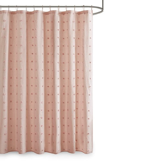 Brooklyn Cotton Jacquard Pom Pom Shower Curtain