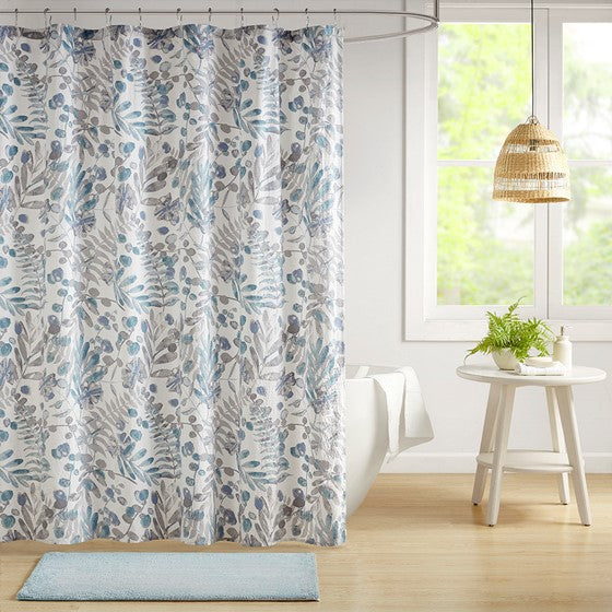 Bonnie Printed Seersucker Shower Curtain