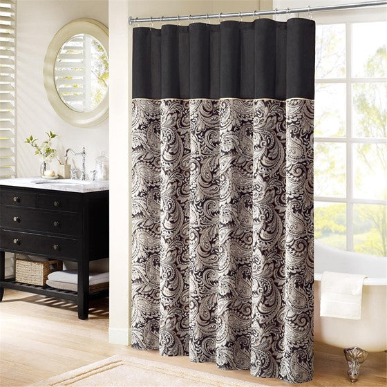 Aubrey Jacquard Shower Curtain