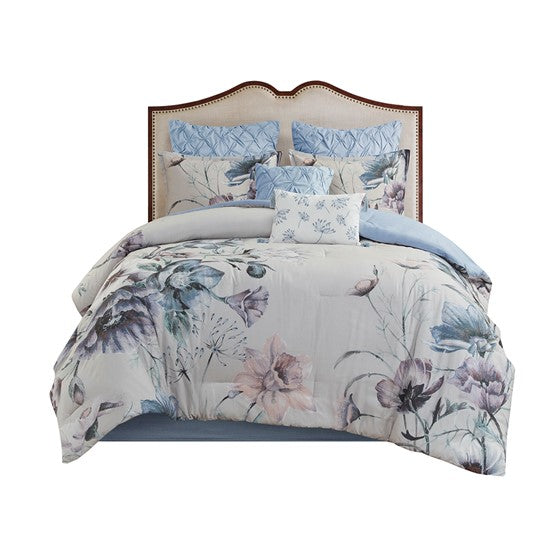 Cassandra 8 Piece Cotton Printed Comforter Set