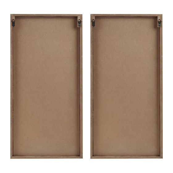 Birch Palms Two-tone 2-piece Wood Panel Wall Decor Set