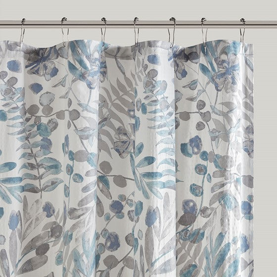 Bonnie Printed Seersucker Shower Curtain