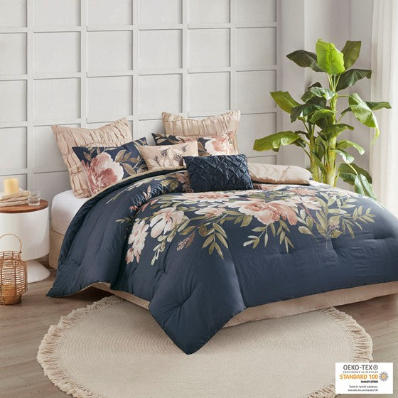 Camillia 8 Piece Cotton Comforter Set