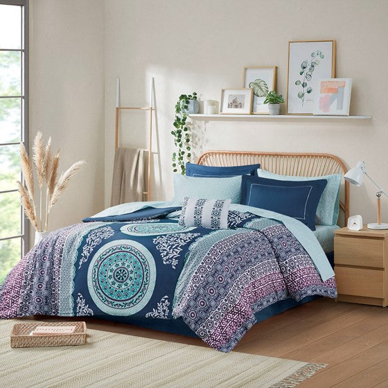 Loretta Boho Comforter Set with Bed Sheets