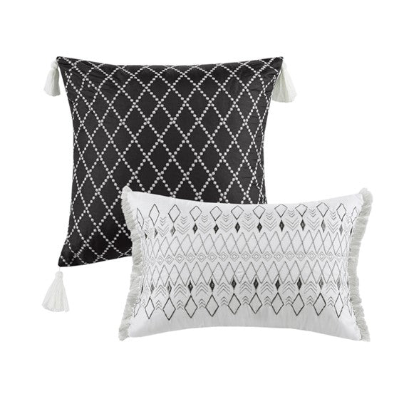 Fraser 5 Piece Printed Seersucker Comforter Set with Throw Pillows