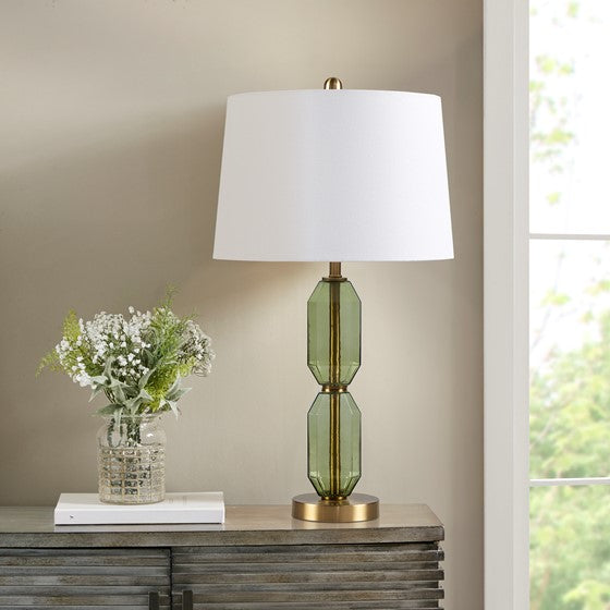 Zirconia Faceted Glass Table Lamp