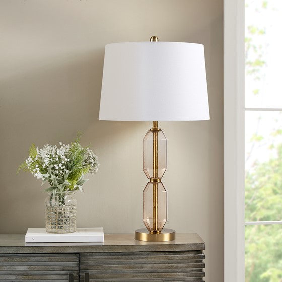 Zirconia Faceted Glass Table Lamp