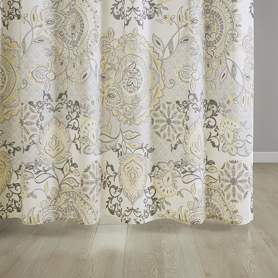 Isla Printed Cotton Shower Curtain