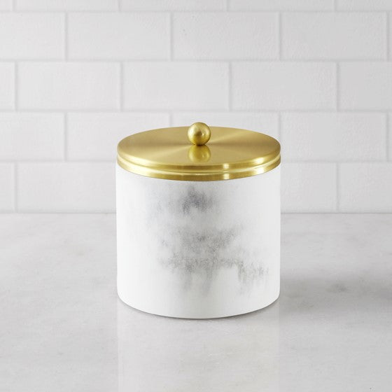 Corsica Gold Marbled Resin Jar