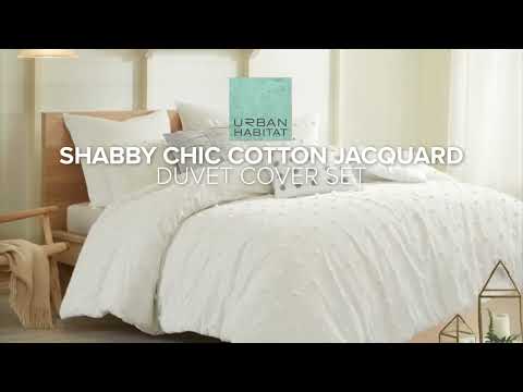 Brooklyn Cotton Jacquard Comforter Set w/ Euro Shams / pilllows