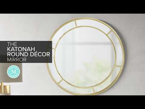 Katonah Black Round Wall Mirror 36"